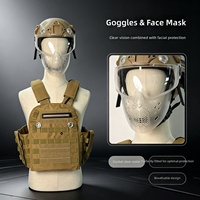 Gilet et Casque Tactiques Multifonctionnels en Plastique Réalistes pour Activités Extérieures V8 avec Intégration Laser et Mode Tactile pour Balle d'Eau