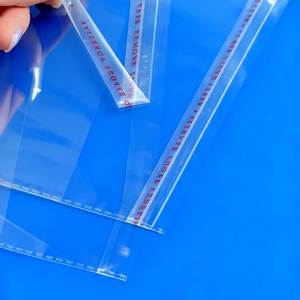 Sac de stationnement en plastique OPP transparent avec logo autocollant, thermoscellable, durable et personnalisable - Product Image 5