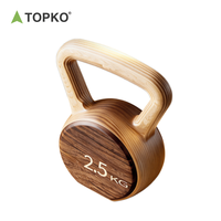 Kettlebell de musculation TOPKO, kettlebell professionnel de qualité supérieure en noyer noir