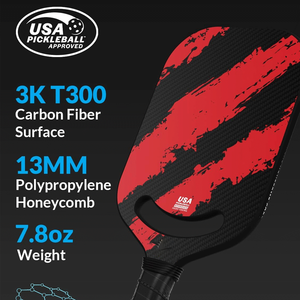 Paleta Pickleball <span class=keywords><strong>de</strong></span> fibra <span class=keywords><strong>de</strong></span> carbono Warping Point con Aero Throat USAPA aprobado Pickleball termoformado - Product Image 2