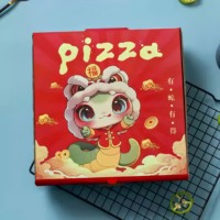 Boîtes à pizza aseptiques personnalisées avec laminage mat, gaufrage, doublure en aluminium, résistantes à la graisse, emballage alimentaire pour la restauration, carton à emporter