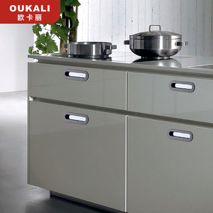 Outkali baru rilis Modern sederhana kabinet mebel tersembunyi dapur laci aluminium tertanam lemari pakaian tersembunyi pegangan tarik - Product Image 5
