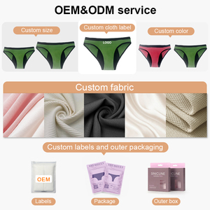 Braguitas Menstruales para Mujer, Flujo Abundante, 5 Capas, a Prueba de Fugas, 100% Algodón Natural, Personalizables al por Mayor, OEM ODM - Product Image 4
