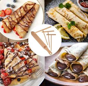 <span class=keywords><strong>Accesorios</strong></span> <span class=keywords><strong>para</strong></span> hacer crepes naturales, esparcidor de masa, herramienta esparcidora de masa, esparcidor de crepé de madera en forma de T y juego de espátula - Product Image 5