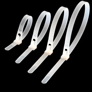 China Fabrikant Kabelbinder Voor Nylon Herbruikbare Vrijgave Nylon Plastic Verstelbare Kabelbinders Zip Stropdas