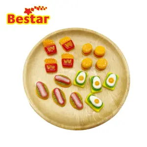 Fast food serisi gummies burger patates kızartması hot dog sandviç şekli sakızlı jöle şeker toplu