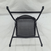 Chaise pliante légère d'intérieur et d'extérieur en maille plastique respirante pour jardin, balcon, fête et sièges temporaires