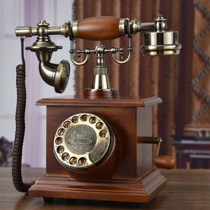 <span class=keywords><strong>Telefono</strong></span> Antico in Legno, <span class=keywords><strong>Telefono</strong></span> Vintage <span class=keywords><strong>con</strong></span> Filo, Decorativo, Classico <span class=keywords><strong>con</strong></span> Quadrante Rotante e Auricolare Sospeso per Casa e Hotel - Product Image 2