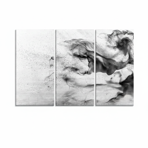 Abstract Gray Smoke Printed <b>Canvas</b>: Modern Minimalist <b>Wall</b> Art,SET OF 3 <b>CANVAS</b> - Product Image 2