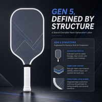 Raket Pickleball Zero Ring Gen 5 EPP EVA Foam 16mm Elongated, Logo Custom OEM ODM Private Label, Produsen Grosir, Pembelian Massal