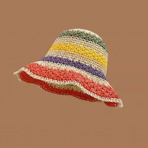 Nueva Colección de Sombreros de Paja Tejida para Mujer, Sombrero de Playa de Verano con Ala Ancha - Product Image 3