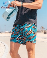 Trajes de Baño de Secado Rápido con Forro de Malla, Shorts de Playa de Verano con Estampado Divertido, Logotipo Personalizado