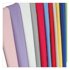 high quality new custom woven clothing soft 100 spun challis rayon plain dyed solid fabric for dress tela