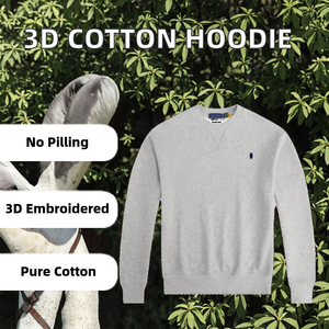 Sudadera con capucha informal de manga larga para hombre, 100% algodón polar, cuello redondo, holgada, anti-bolitas, con logo <span class=keywords><strong>Ralph</strong></span>, color liso, al por mayor - Product Image 2
