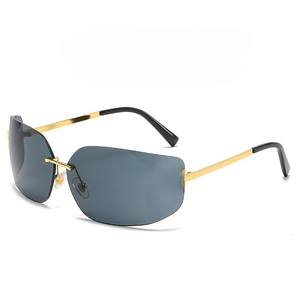 Nouvelles lunettes <span class=keywords><strong>de</strong></span> soleil <span class=keywords><strong>de</strong></span> luxe dégradées Y2K 2025 pour unisexe, monture carrée monobloc en alliage sans cerclage, lunettes <span class=keywords><strong>de</strong></span> soleil uniques pour femme en métal et PC - Product Image 5