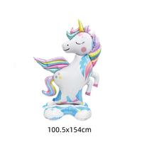 Ballon de fête en aluminium imprimé en gravure, grand format, licorne, équidé, coloré, écologique, métallique 4D, Dream Fantastic