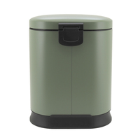 Forme ovale en acier inoxydable pédale poubelle fer stockage seau maison bureau hôtel recyclage pratique pédale