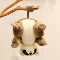 Peluches animales : Lémur aux grands yeux, poupée compagnon pour enfants, peluche super douce, cadeau et jouet anti-ennui