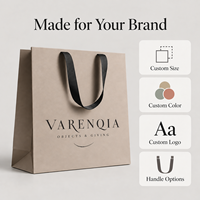 Sacs cadeaux de luxe en papier kraft avec poignées en ruban noir, logo personnalisé pour emballage de détail en boutique, commandes en gros pour les magasins de cadeaux