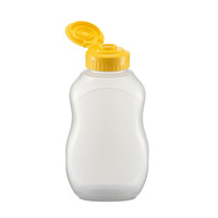 Bouteille d'arachide en plastique résistant aux hautes températures 8 oz 250ml 280ml Bouteille de sauce à presser en plastique PP de qualité alimentaire avec bouchon à rabat