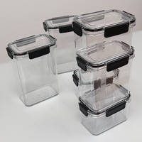 Ensemble de 14 contenants de rangement pour aliments en plastique empilables, étanches, de qualité supérieure, en PET et PP, pour fruits et légumes