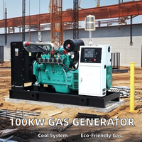 Générateur à gaz de type ouvert de haute qualité 100KW chinois, refroidi par eau, avec démarrage à distance automatique et turbocompression, certifié CE