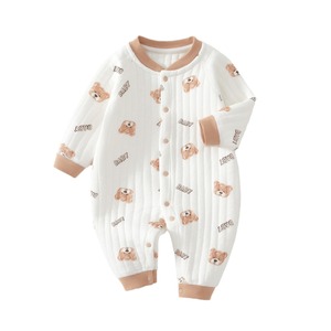 Combinaison en coton pur pour bébé, épaisse, unisexe, printemps, automne, hiver, vêtement de base en tricot - Product Image 5