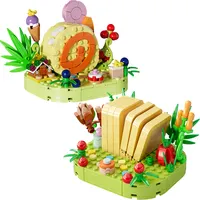 Игрушка-тост, кирпичи, ролл торта, строительные блоки, модель для детей, наборы строительных блоков с функцией держателя мобильного телефона