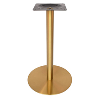 Usine directe titane brossé en acier inoxydable Table à manger Restaurant café Table à manger en métal