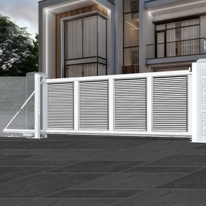 <span class=keywords><strong>Portail</strong></span> <span class=keywords><strong>coulissant</strong></span> en aluminium pour villa et appartement, design moderne, certifié CE, installation inclinée, sans rail, <span class=keywords><strong>suspendu</strong></span> - Product Image 4