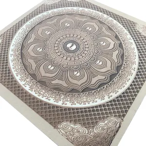 Wool Acoustic Ceiling Tile Fiberglass Ceiling Tile High Quality Eco-friendly Fiberglass PVC Facing Gypsum Ceiling 0.75-0.8mm