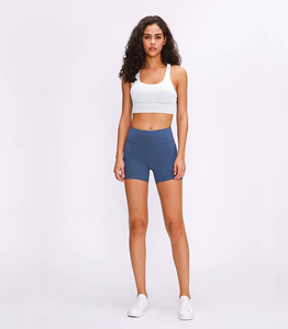 Meilleur vendeur vêtements de sport pour femmes imprimé <span class=keywords><strong>léopard</strong></span> rembourré <span class=keywords><strong>soutien</strong></span>-<span class=keywords><strong>gorge</strong></span> de sport dos croisé Yoga haut court doublure en Spandex Fitness haut court ensemble - Product Image 4