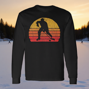 Camiseta de manga larga de hockey sobre hielo estilo retro vintage Hockey Attacker - Product Image 3