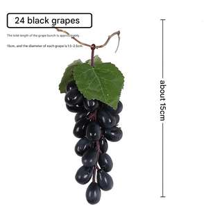 Décoration d'intérieur, raisins simulés, accessoires de fruits givrés, plantes vertes, décorations en plastique, raisins artificiels pour la photographie - Product Image 4