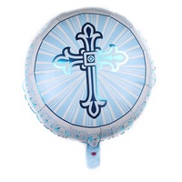 Vente en gros de ballons en aluminium pour baptême et douche de bébé croix de Pâques ballons gonflables gonflables gonflables gonflés à l'hélium