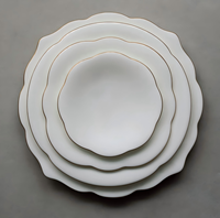Assiettes de restaurant en porcelaine fine blanches personnalisées pour mariage, fabriquées en Chine