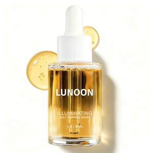 Gotas Autobronceadoras Personalizables de 30 ml, Suero Vegano Orgánico con Escualano, Ácido Hialurónico y DHA, Aceite Autobronceador Facial, Suavizante con Aloe, para Piel Amarillenta - Product Image 1