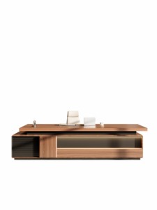 Escritorio Ejecutivo de Lujo, Moderno, de Madera, en Forma de L, Mesa para CEO o Jefe con Gabinete de Almacenamiento, Muebles para Oficina en Casa - Product Image 5