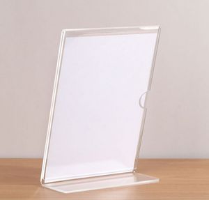 Présentoir transparent de cintrage à chaud en forme de L acrylique en gros, table de cartes, étiquette de prix, panneau publicitaire, panneau debout - Product Image 4