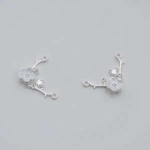 Colgante de flor de cerezo en forma de flor, chapado en aleación de zinc, para la fabricación de pulseras GJ167 - Product Image 4