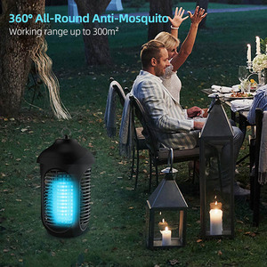 <span class=keywords><strong>Lampe</strong></span> <span class=keywords><strong>anti</strong></span>-insectes extérieure haute puissance, écologique, à forte électrocution 7000V pour une couverture de 600-800 m² - Product Image 2