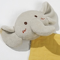 Belle couverture de poupée Ultra douce impression personnalisée nouveau-né apaiser serviette forme d'éléphant bébé confort serviettes de salive
