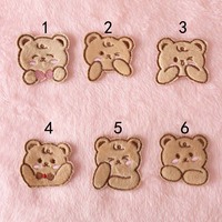 Fer à broder par ordinateur sur appliques patchs d'ours de dessin animé mignon patchs brodés personnalisés pour vêtements de bébé