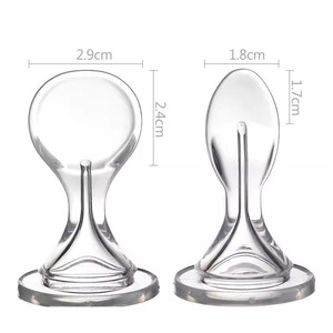 Cuillère d'alimentation pour bébé, tête transparente en forme de gourde, petite bouche, 0-12 mois, cuillère d'extrusion liquide de qualité alimentaire pour le sevrage - Product Image 2