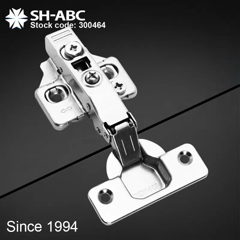 SH-ABC alta qualidade 2 dois buracos 3d seis 6 vias ajuste câmera clipe on macio fechamento dobradiça do armário dobradiça