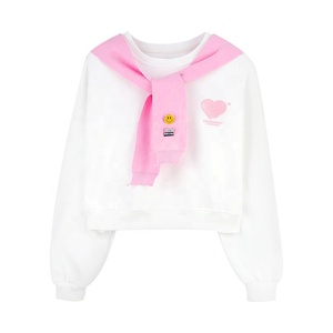 Vente en gros <span class=keywords><strong>de</strong></span> pulls décontractés pour femmes <span class=keywords><strong>de</strong></span> haute qualité avec logo personnalisé brodé, ensemble deux pièces en tissu épais pour l'automne et l'hiver - Product Image 6