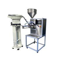 Machine de remplissage et de bouchage automatique de sachets à bec verseur BANMO, avec alimentateur vibrant de bouchons, pour sauces, crèmes, miel, 45L/min, CE