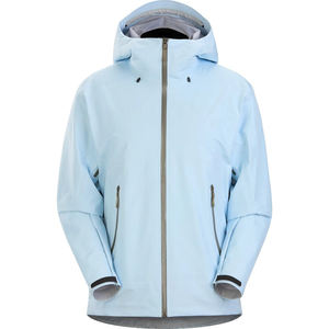 <span class=keywords><strong>Veste</strong></span> d'extérieur en tissu enduit imperméable à capuche rigide avec fermeture à glissière coupe-vent respirant col montant pour la randonnée Trekking - Product Image 2