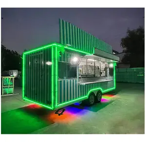 Long Size Concession Shawarma Outdoor Trailer Crepe Food Truck Mobile Kitchen For Sale