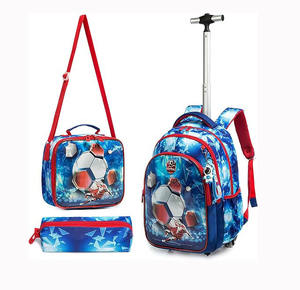 Vente en gros <span class=keywords><strong>Cartable</strong></span> football dessin animé 3 en 1 <span class=keywords><strong>Cartable</strong></span> Sac <span class=keywords><strong>à</strong></span> dos <span class=keywords><strong>à</strong></span> roulettes pour étudiants Sac d'école chariot pour enfants avec sac <span class=keywords><strong>à</strong></span> lunch pour garçons - Product Image 6